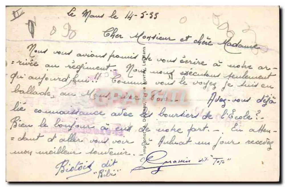 Le Mans — Die Kirche der Couture, das Präfekturgebäude und der Platz — 166 bis - Rückseite