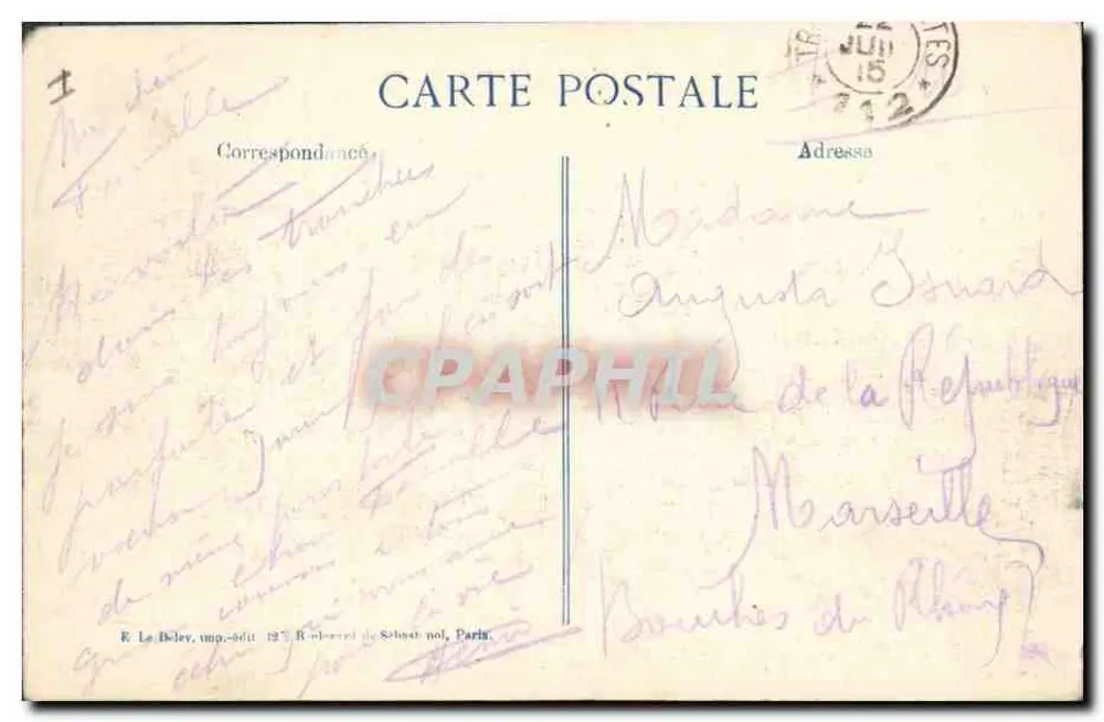 Nomeny — Dezember 1914 — 35. Serie — Verleger E. Le Belley - Rückseite