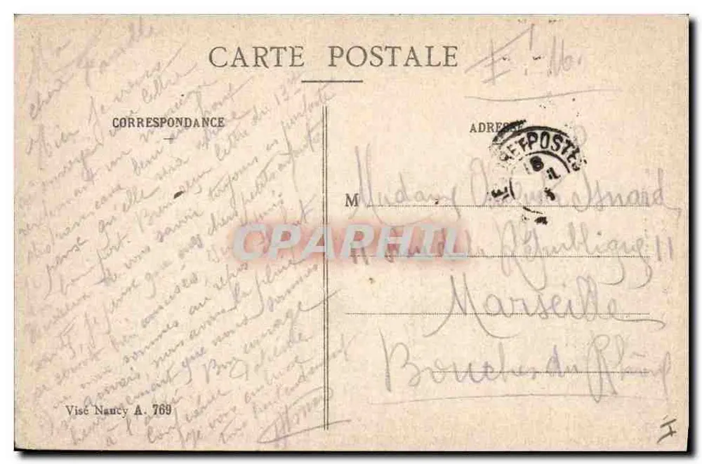 Sargen — Die Kirche nach dem Krieg 1914-1915 — Visé Nancy A. 769 - Rückseite