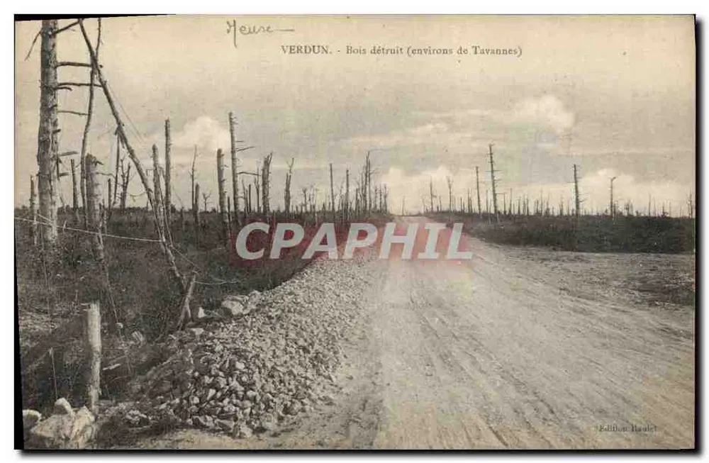 Verdun - Zerstörtes Waldgebiet (in der Nähe von Tavannes) — Edition Haulet - Vorderseite