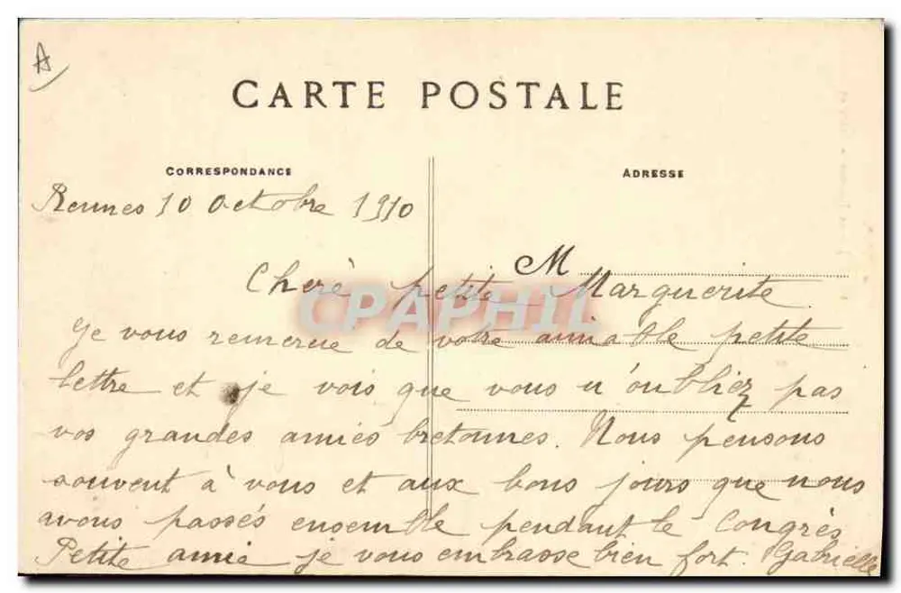 Jeunes Bretons - Irmão e Irmã — Coleção Villiard, Quimper — n° 1290 - Verso
