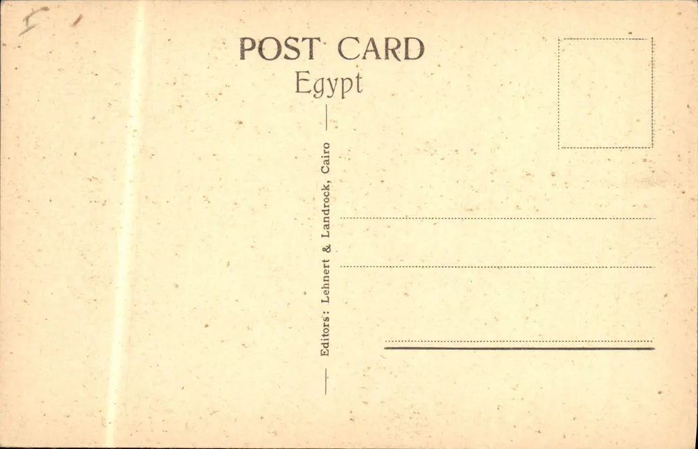 Kom-Imbô - Poloméy zwischen den beiden Göttern von Ober- und Unterägypten — Verlag Lehnhert & Landrock, Nr. 1578 - Rückseite