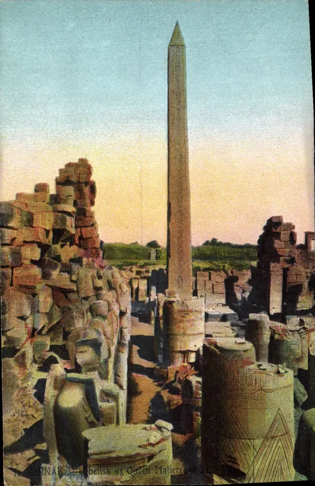 Karnak — Obelisk der Königin Makère — Union Postale Universelle n°11 - Vorderseite