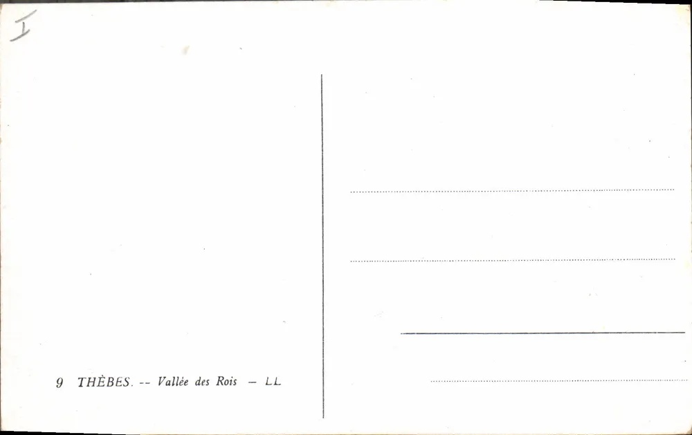 Theben — Tal der Könige — LL, n°9 - Rückseite