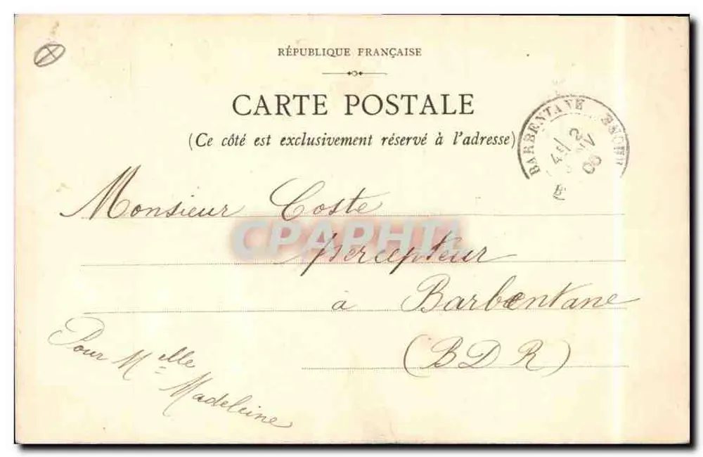 Iris — handgemalte Karte — Louise Martin - Rückseite