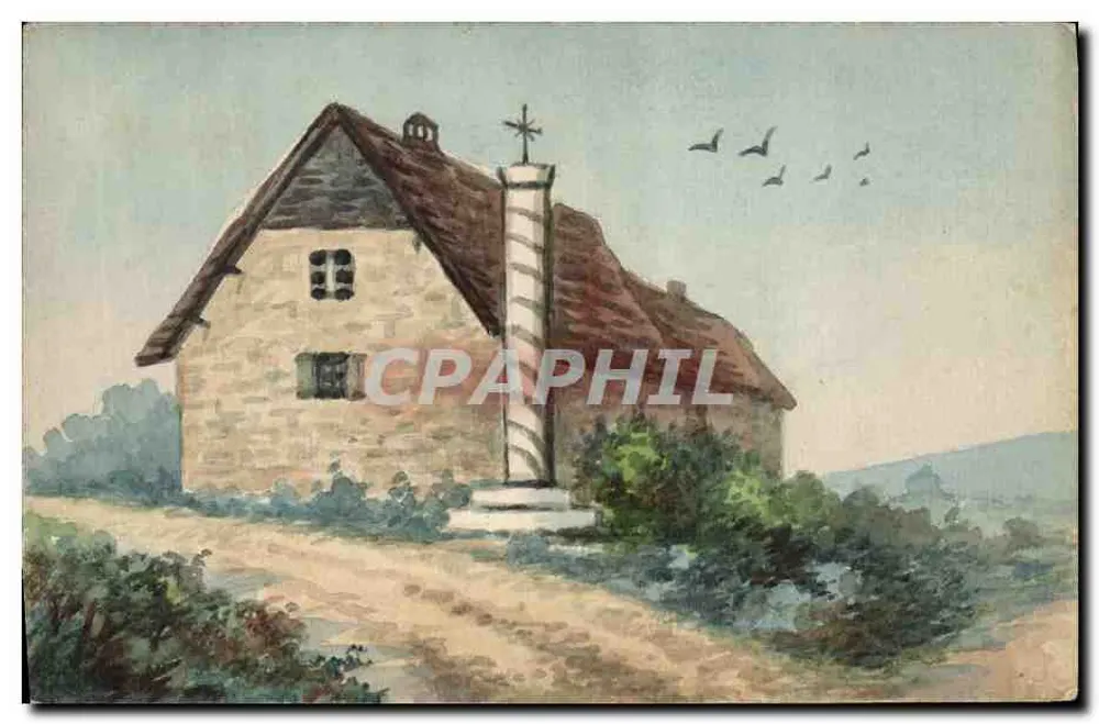 Schloss der Kreuz - Niederlande — Ansicht des Kreuzes und des Gebäudes — Verleger nicht sichtbar - Vorderseite
