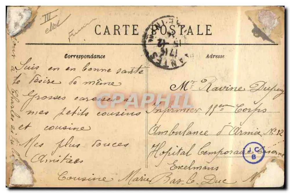 Frau von der Île de Sein — Kopfstudie — Sammlung Villard, Quimper - Rückseite