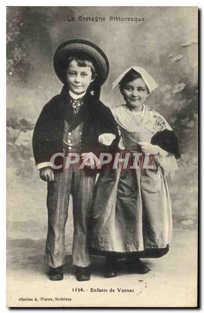 Kinder aus Vannes — La Bretagne Pittoresque — Sammlung A. Waron, n°1154 - Vorderseite