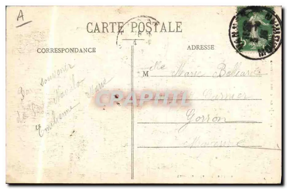 Junge Frau von Sarzeau — Sammlung Laurent Fort Louis — n° 4011 - Rückseite