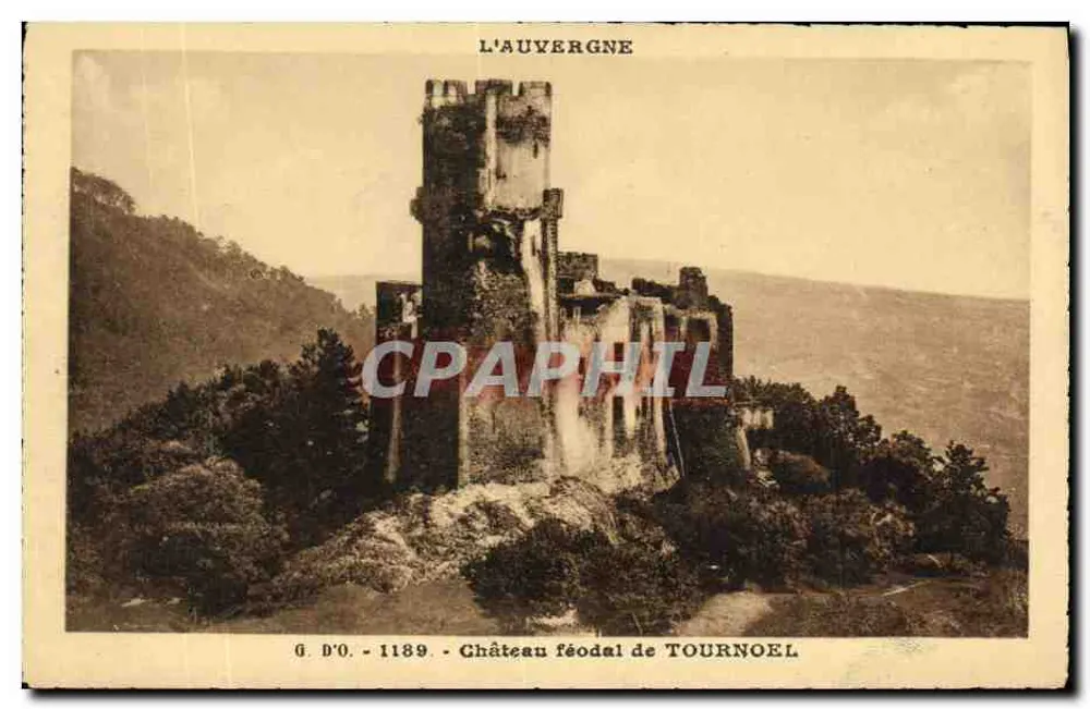 Burg Tournœl — Auvergne — G. D'O. - 1189 - Vorderseite