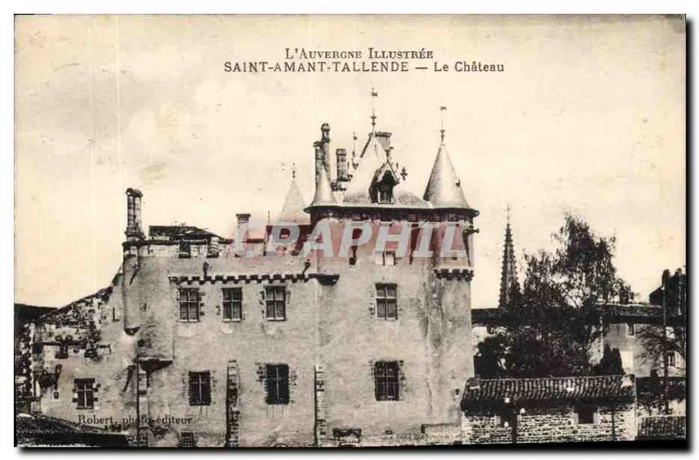 Saint-Amant-Tallende — Das Schloss — L'Auvergne Illustrée, Robert, Fotoverlag - Vorderseite