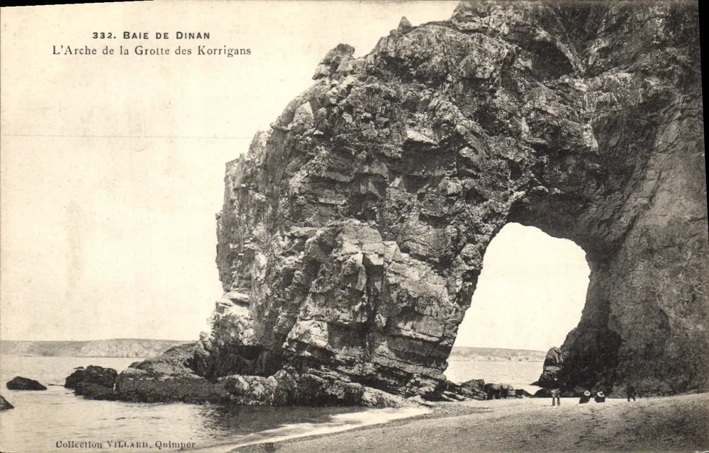 Bucht von Dinan — Die Arche der Grotte der Korrigans — Sammlung Villard, Quimper, Nr. 332 - Vorderseite