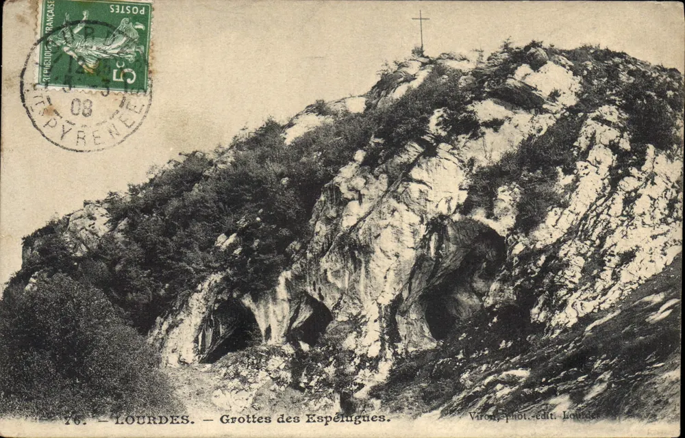 Lourdes — Grutas das Espélugues — Viron, fot. edit. Louis - Frente