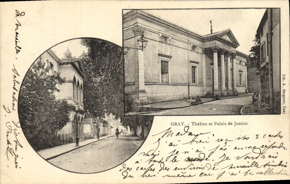 Gray - Teatro e Palácio de Justiça — Lib. A. Bergeri, Gray - Frente