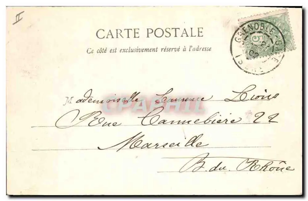 Grenoble — O Palácio de Justiça — Papeterie L. Pons, Grenoble - Verso