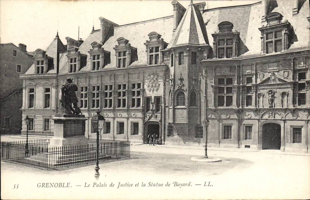 Grenoble — Das Palast der Gerechtigkeit und die Statue von Bayard — LL. — n° 55 - Vorderseite