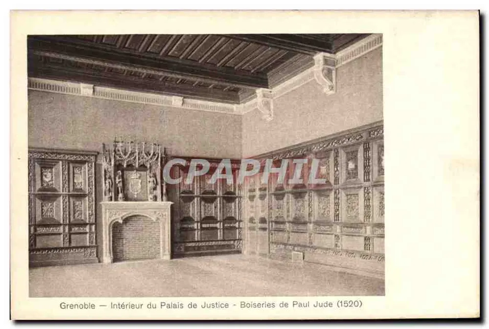 Grenoble — Innenraum des Palais de Justice — Holzarbeiten von Paul Jude (1520) - Vorderseite