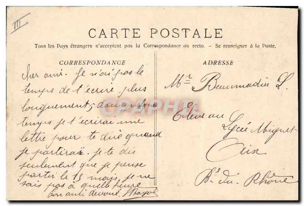Le Durandal — Torpedoboot — A. Bougault n°469 - Rückseite