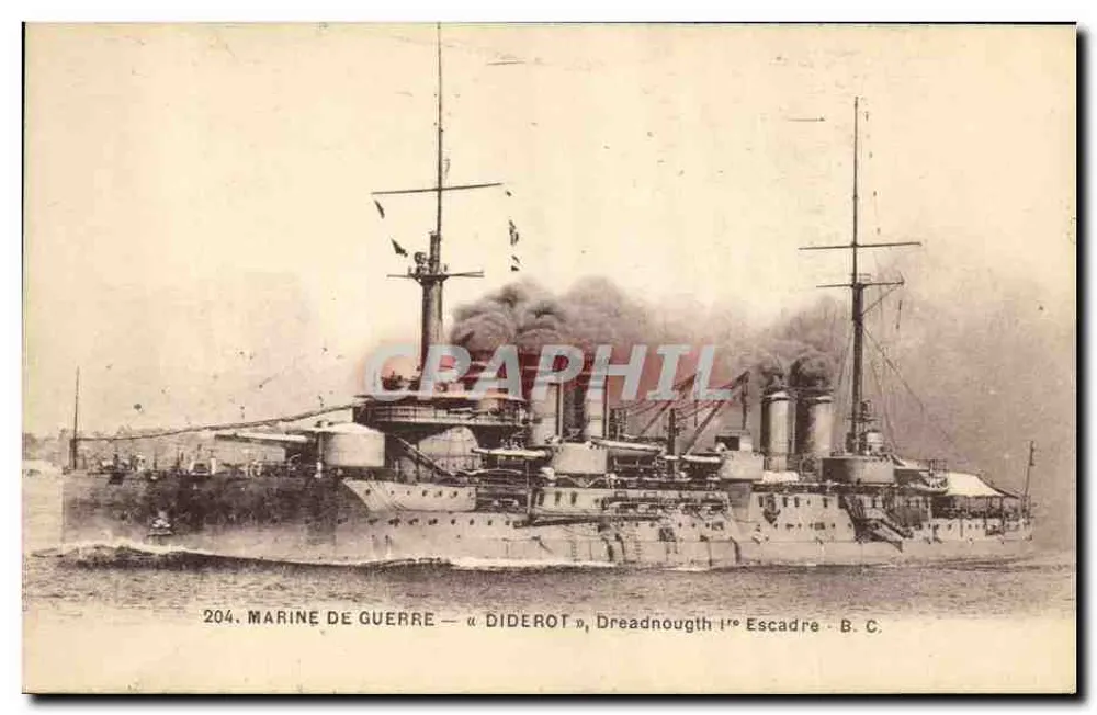 Kriegsschiff « Diderot » — 1. Division — Kriegsmarine — Nr. 204 - Vorderseite