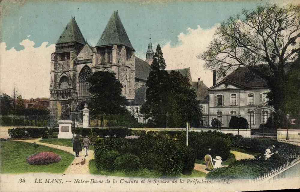 Le Mans — Notre-Dame de la Couture und der Square de la Préfecture — LL. n°34 - Vorderseite