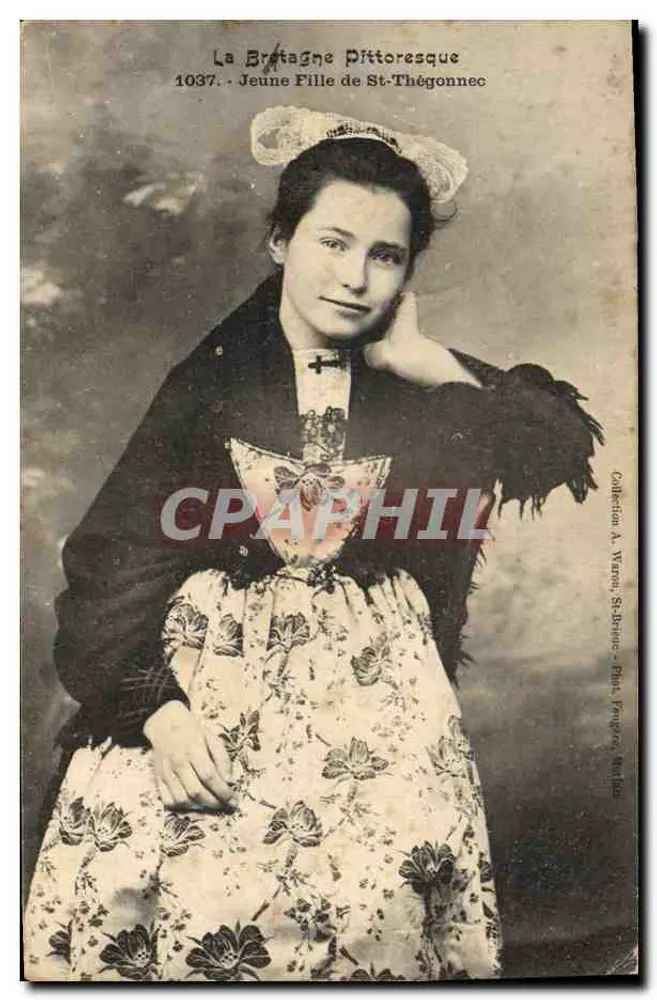 Junge Frau von St-Thégonnec — Sammlung A. Warna, St-Brieuc — n° 1037 - Vorderseite