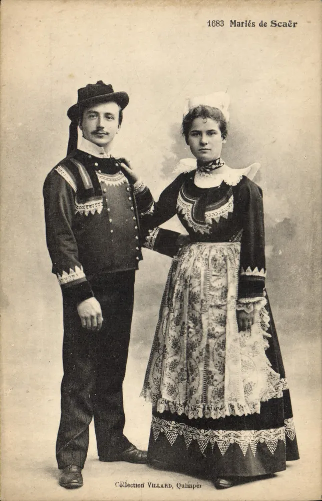 Casados de Scaër — Quimper — Coleção VILLARD - Frente