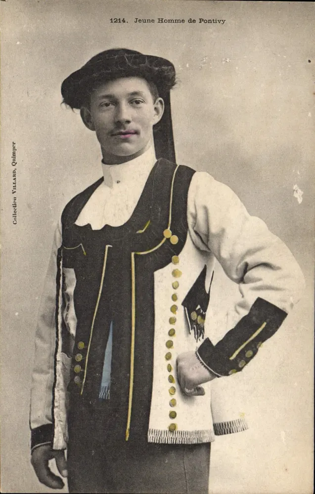 Jovem de Pontivy — Coleção VILLAND Quimper — n° 1214 - Frente