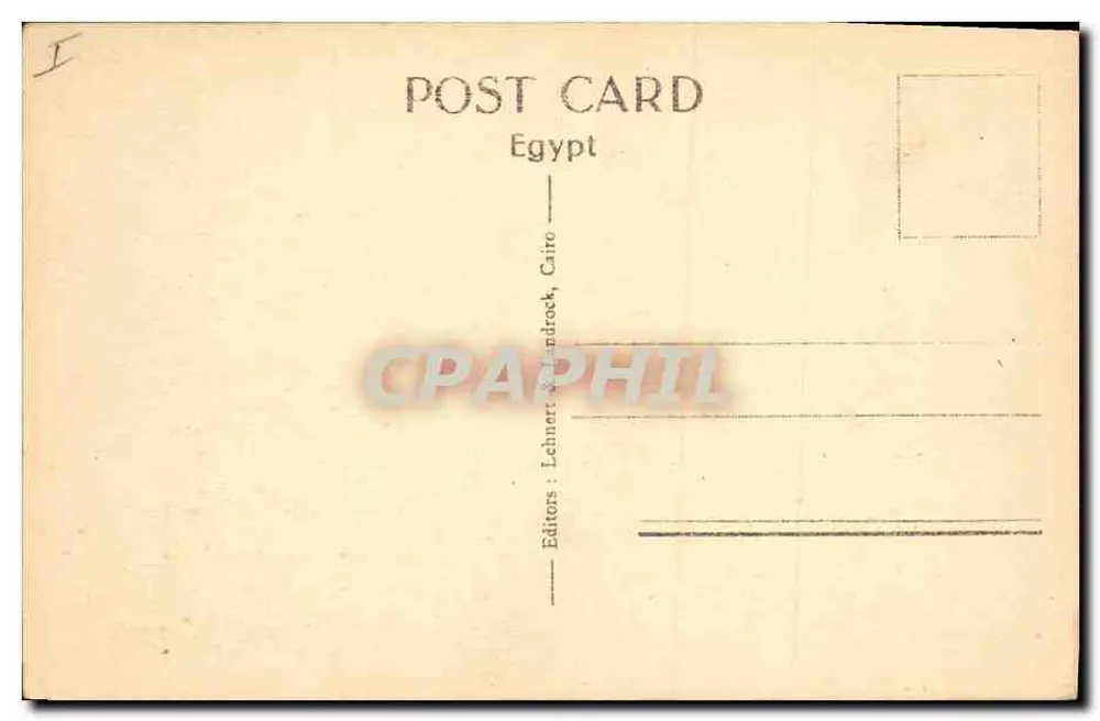 CAIRO. - Esfinge e Pirâmides — série 1014 — editor Lehner & Landrock, Caire - Verso