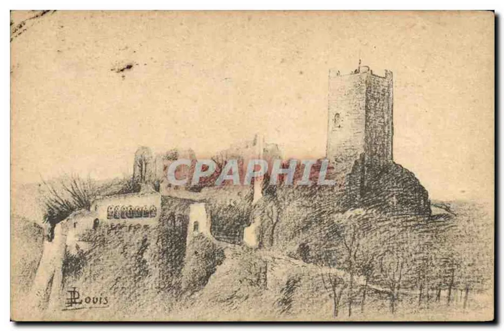 Castelo de Saint-Ulrich — Ruínas de um castelo forte — Editor: Castelo de Saint-Ulrich - Frente
