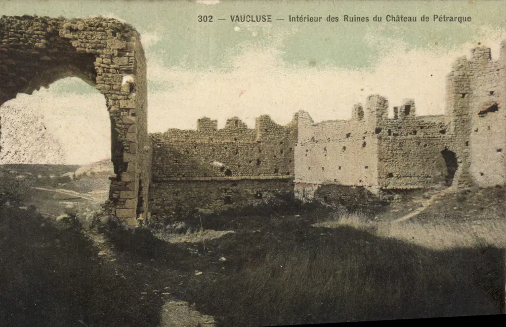 Vaucluse — Innenansicht der Ruinen des Castels von Petrarch — F. Bopin, Nr. 302 - Vorderseite