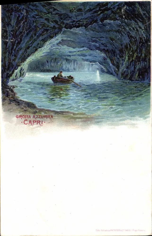 Grotta Azzurra — Capri — Ediz. Artistica Richter & C°, Napoli - Frente