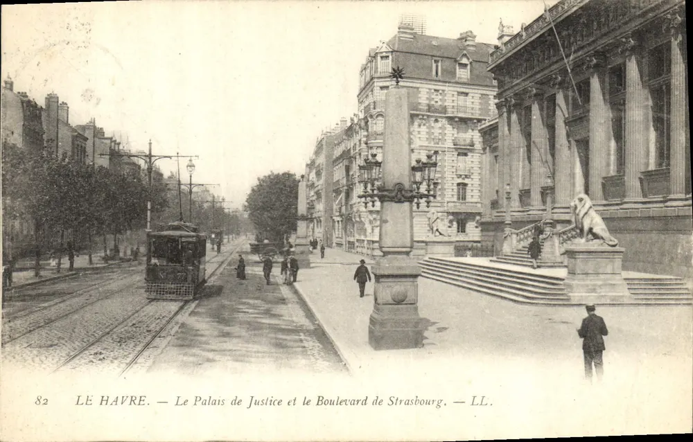 Le Havre — Palais de Justice und Boulevard de Strasbourg — LL. - Vorderseite