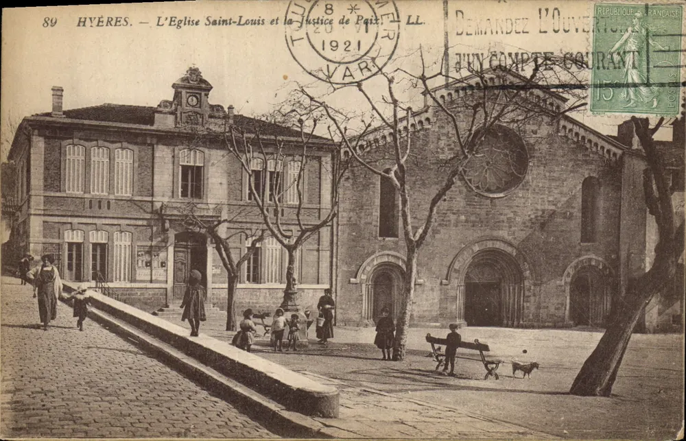 Hyères — Kirche Saint-Louis und Justice de Paix — unbekannter Verlag, Nr. 89 - Vorderseite