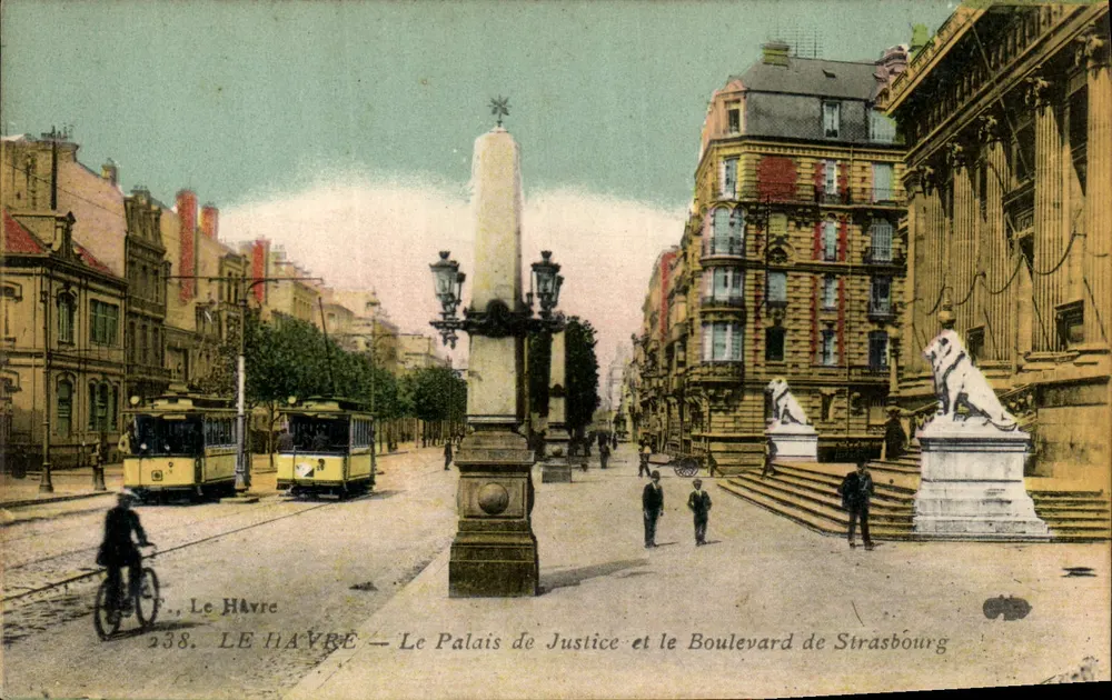 Le Havre — Palais de Justice und Boulevard de Strasbourg — F. Le Havre, n°238 - Vorderseite