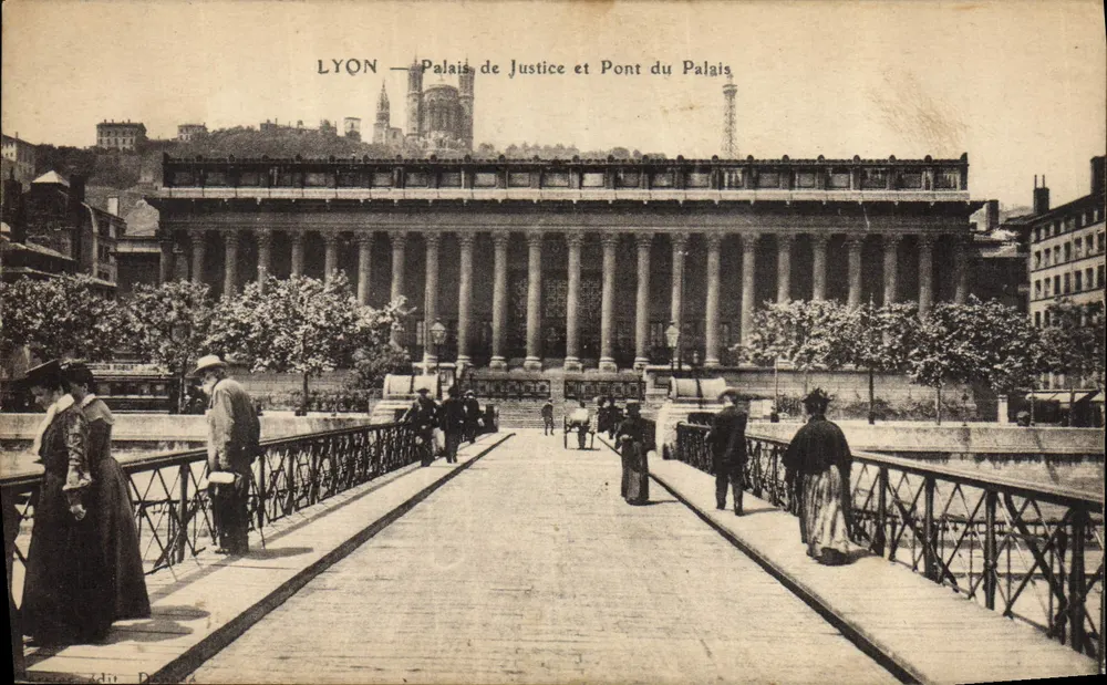 LYON — Palast der Gerechtigkeit und Palastbrücke — Verlag D. Dumas - Vorderseite