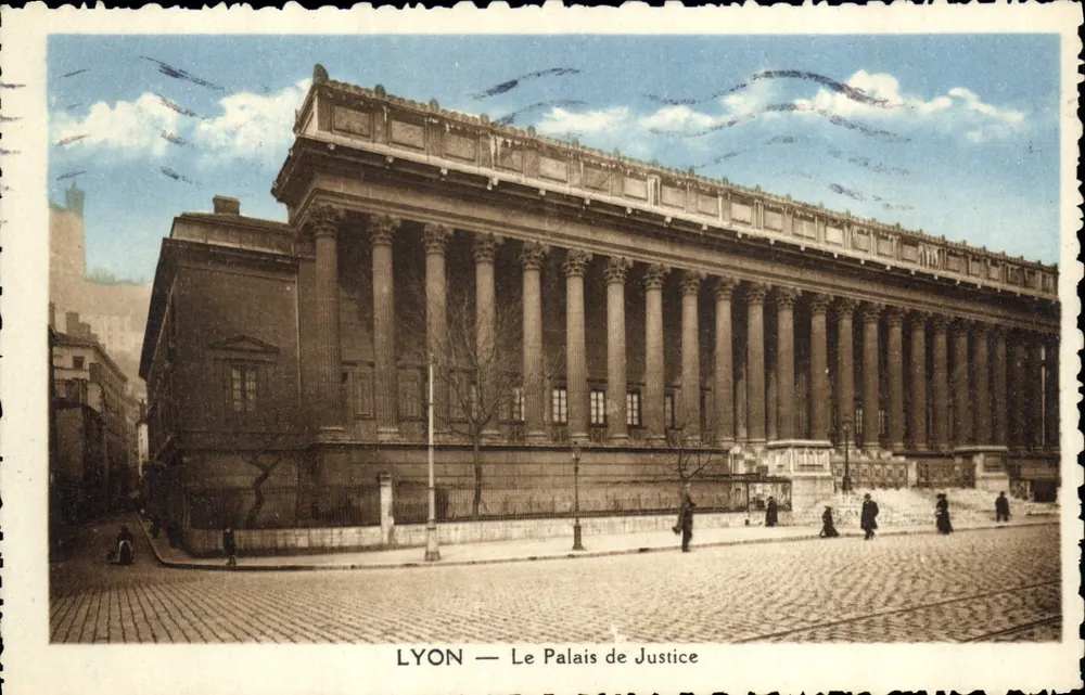 LYON — Het Paleis van Justitie — Fototypie Lescure - Voorkant