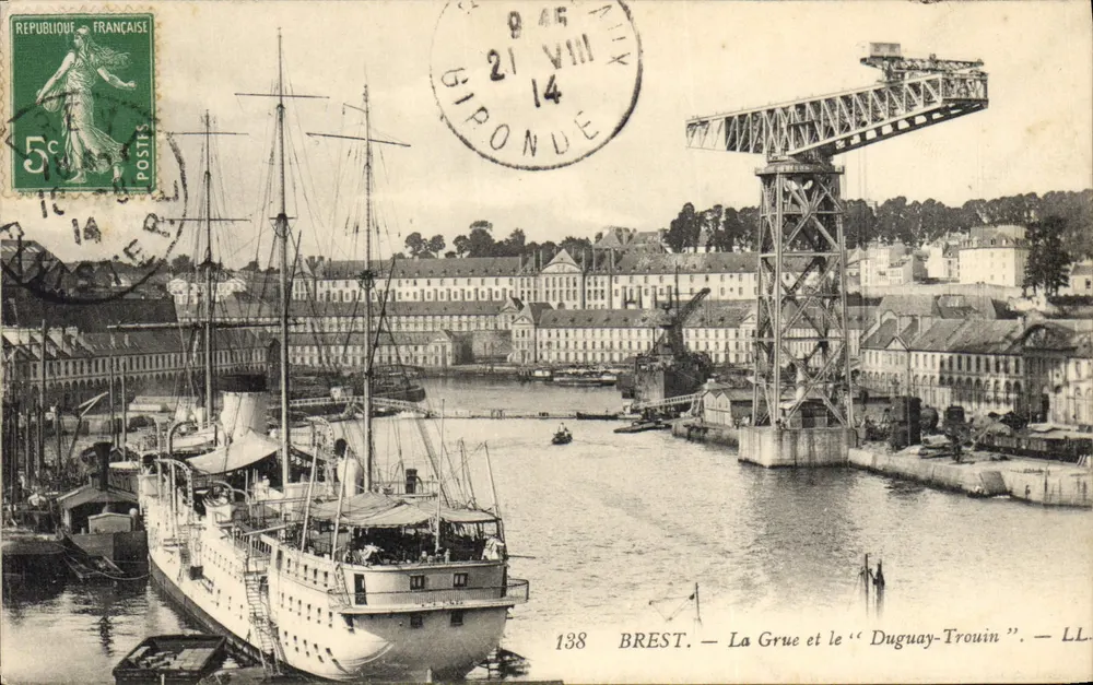 Brest — Die Krane und das "Duguy-Trouin" — LL 138 - Vorderseite