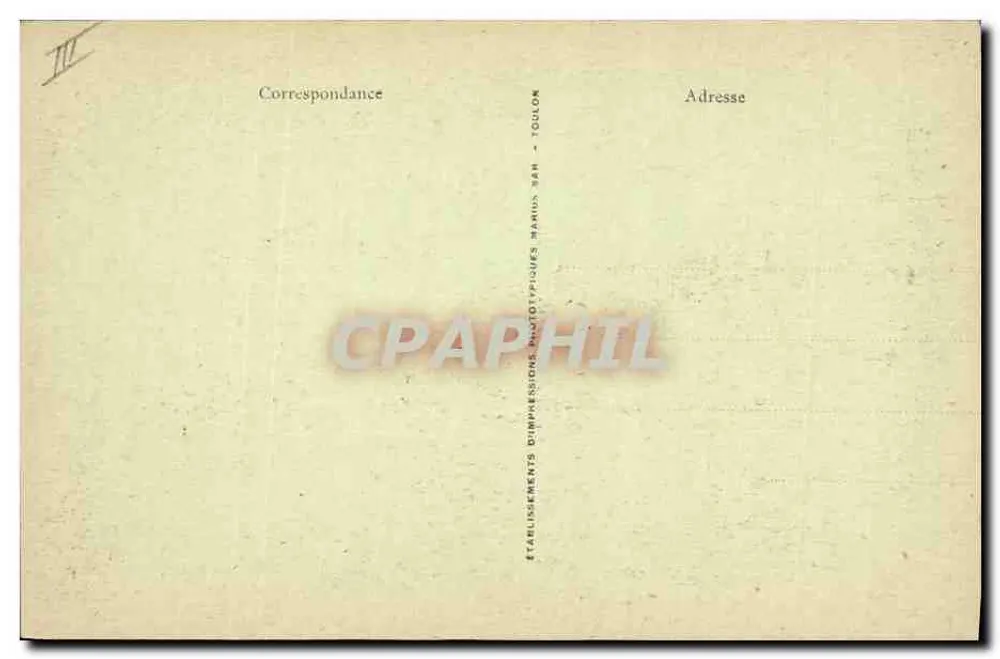 Turbine-Kreuzer "Diderot" — Französische Marine — Verlag: Toulon Photographische Einrichtungen - Rückseite
