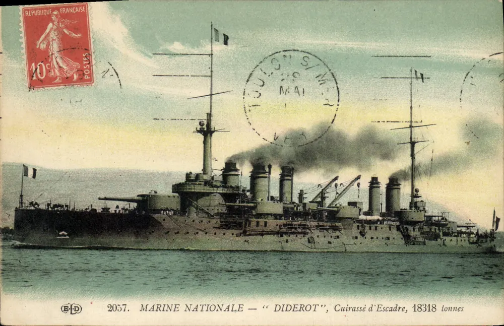 Marine Nationale — "DIDEROT", Schlachtkreuzer, 18.318 Tonnen — Verlag ELD, Nr. 2057 - Vorderseite
