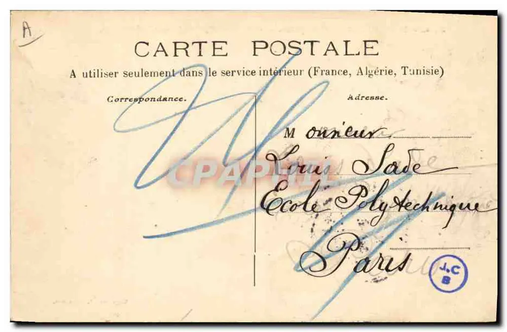 Kreuzer D'Estaix — Französische Marine — P. Amard, Nr. 330 - Rückseite