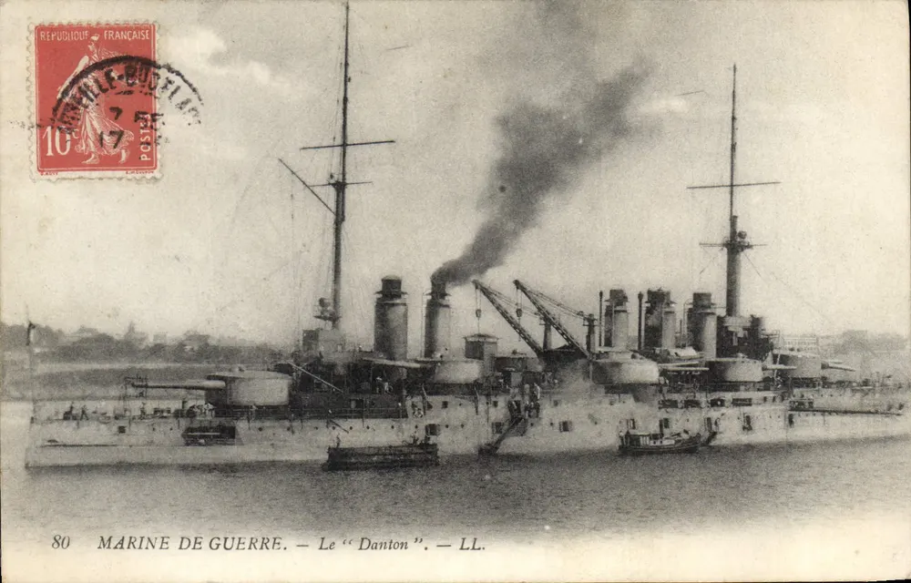 Marynarka wojenna — "Danton" — LL. — Wydawca LL, nr 80 - Awers