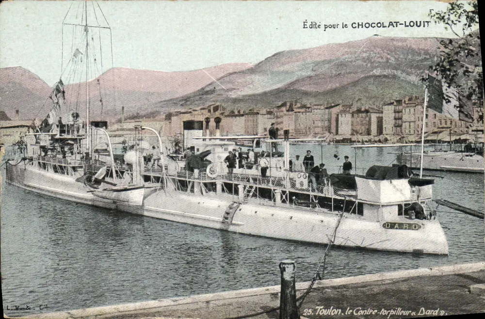 Toulon — Torpedoboot « Dard » — Verlag Chocolat-Louit - Vorderseite