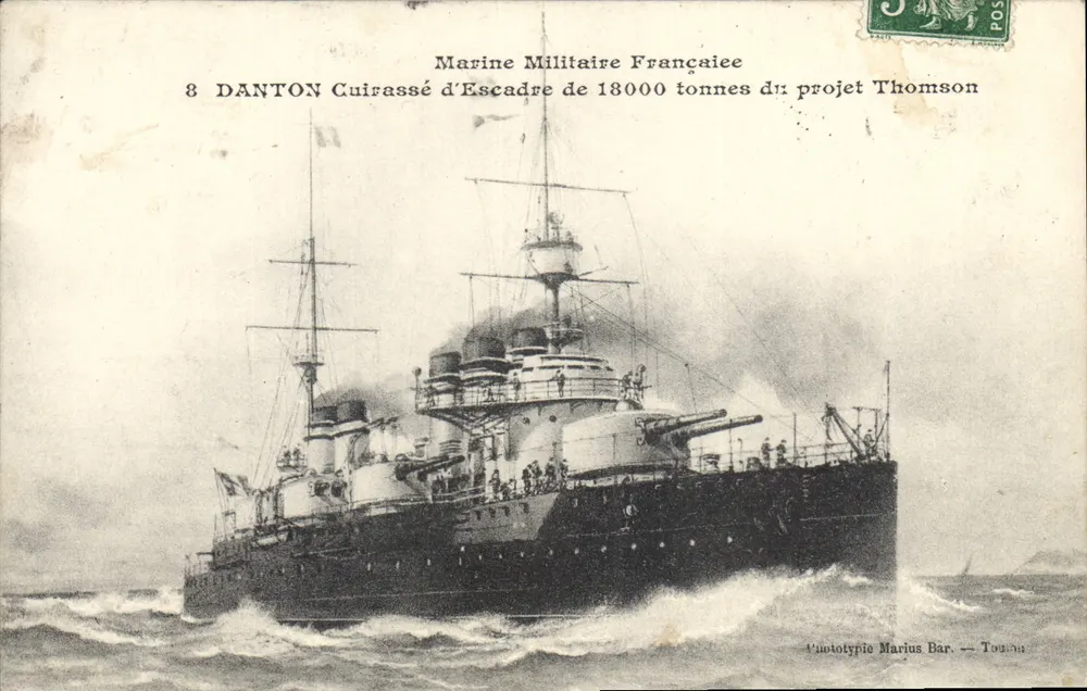 Panzerkreuzer DANTON — Französische Marine — Phototypie Marius Bar — Toulouse - Vorderseite