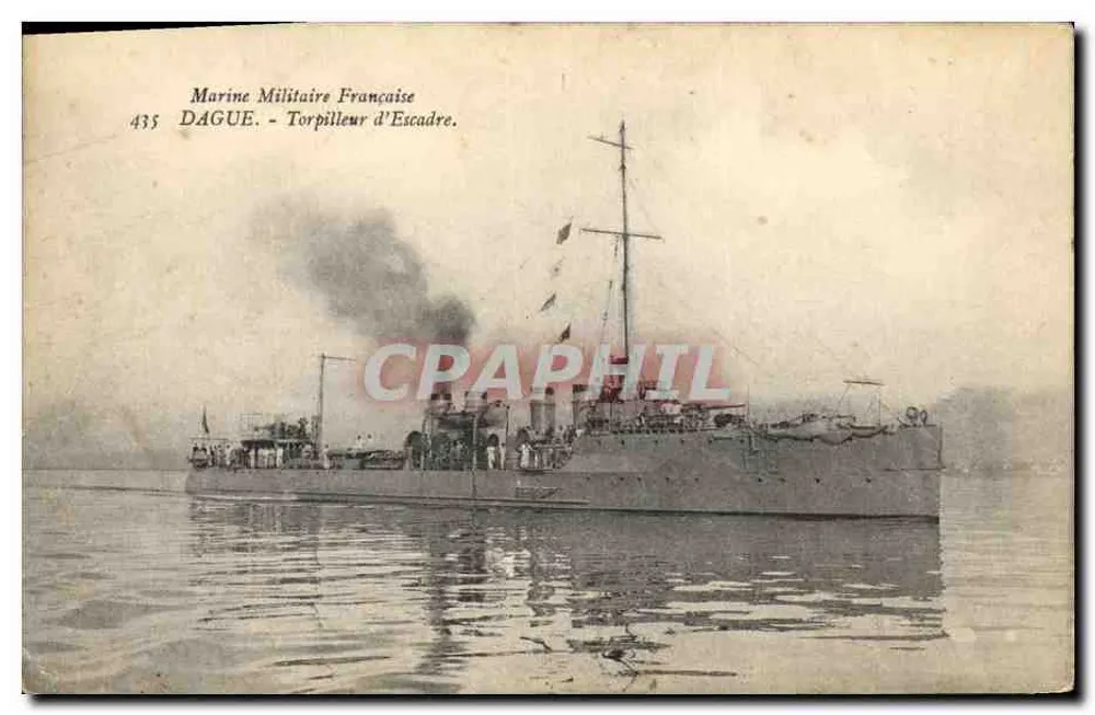 DAGUE - Torpedoboot — Französische Marine, Nr. 435 - Vorderseite