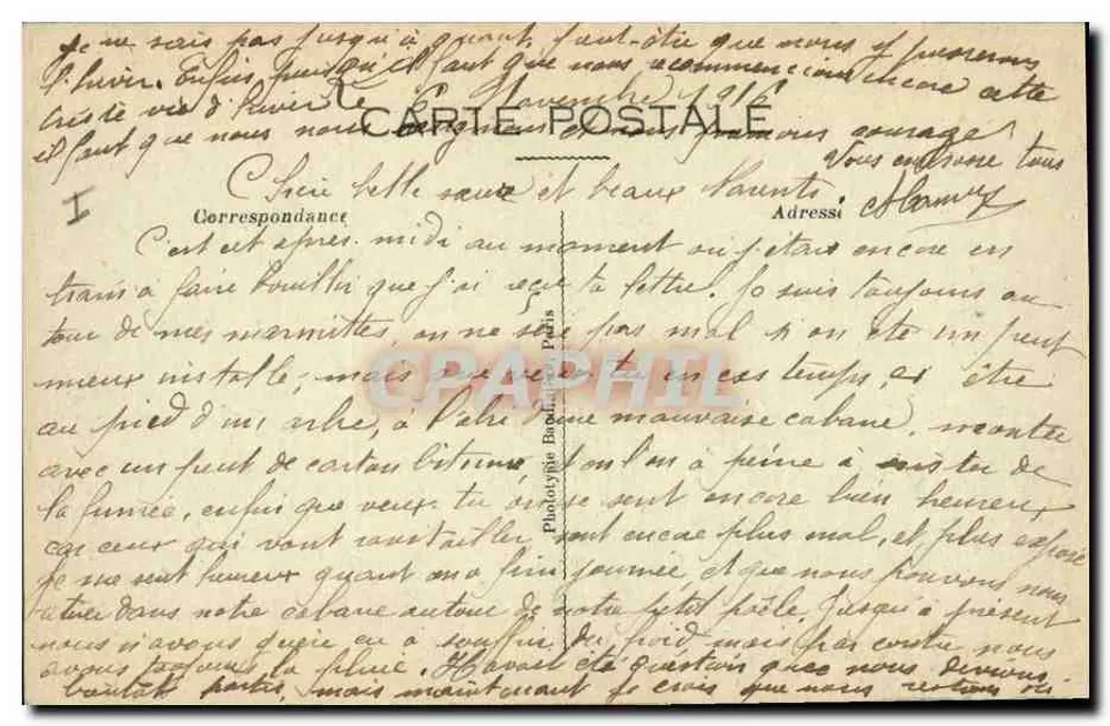 Ruínas de VERDUN (Meuse) — A Grande Guerra 1914-16 — editor Benoist, Bar-le-Duc - Verso