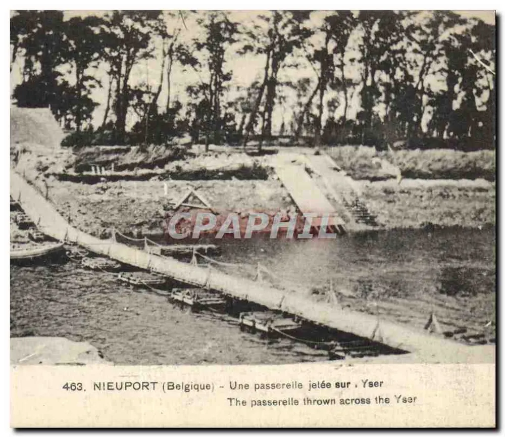NIEUPOORT (Belgien) — Eine Brücke über den Yser — Phototypie Alary-Ruelle, n°463 - Vorderseite