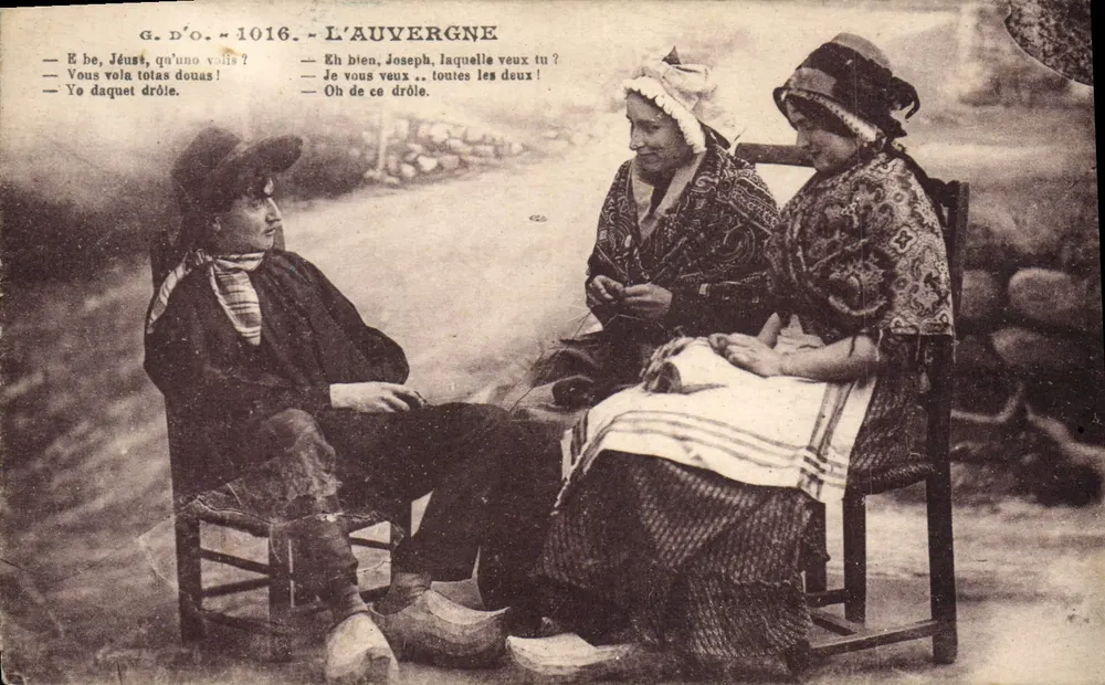 L'Auvergne — cena de vida local — G. D'O. - 1016 - Frente