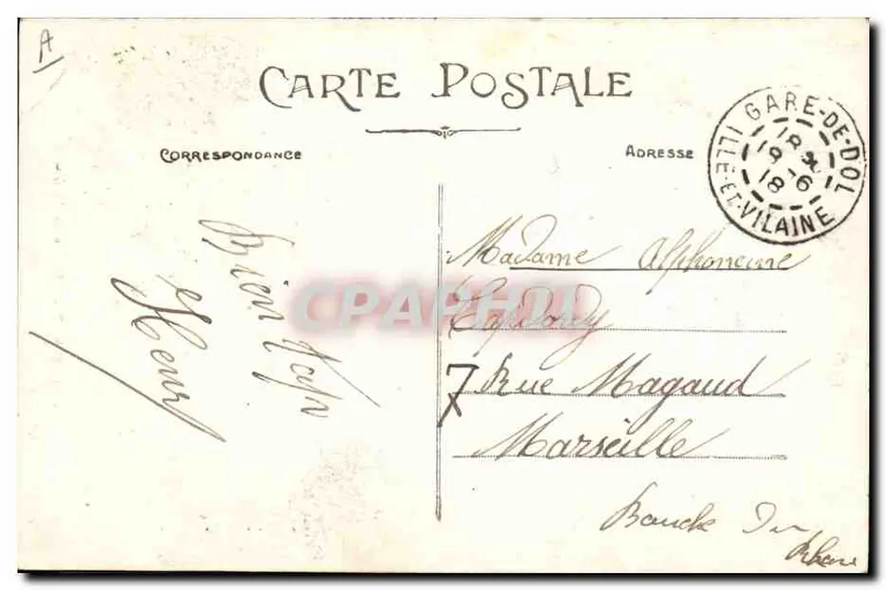 LORIENT — Camponês de Lorient — Artaud e Nozais, Nantes - Verso