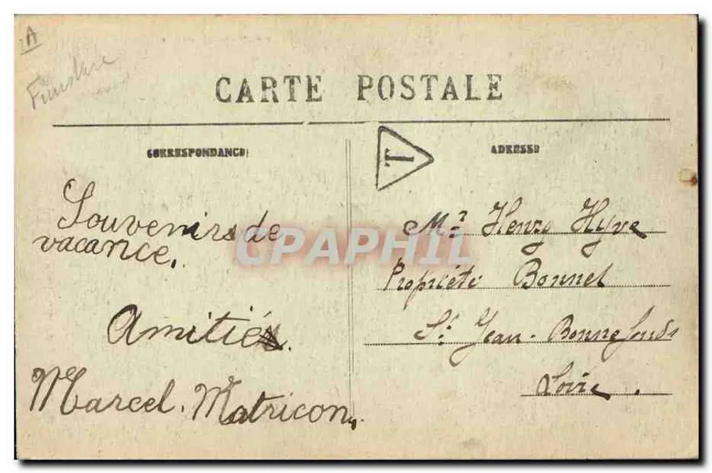 Pont-L'Abbé — Mädchen und Gâs — Collection Villard, Quimper - Rückseite