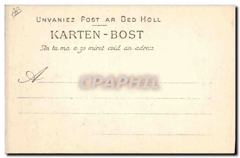 Junge Frau aus Baud — Das große Festkleid — Unbekannter Verleger, Nr. 1068 - Rückseite